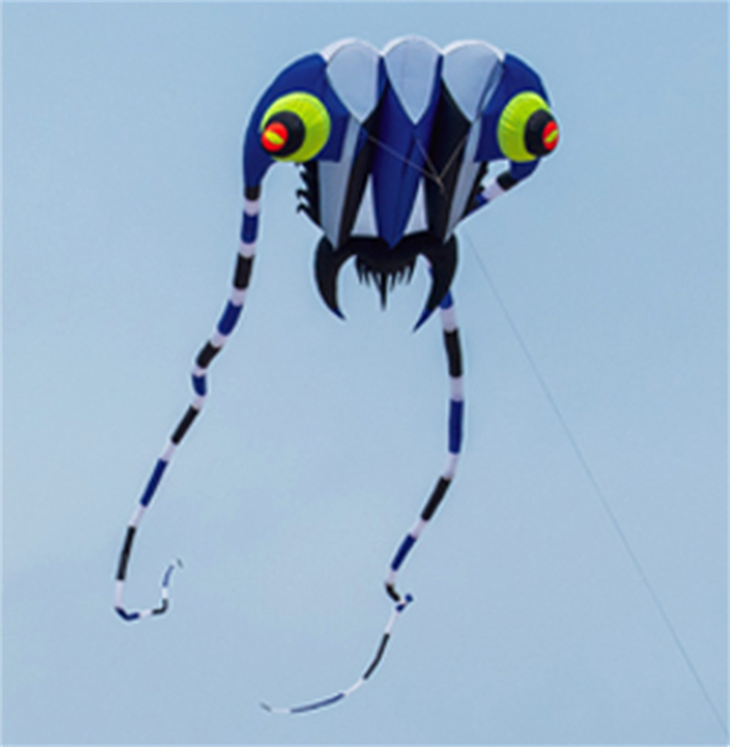 7sqm Big Trilobite Kite Pilot Lifter Line Laundry Soft Inflatable Show Kite for Kite Festival 30D Ripstop Nylon with Bag