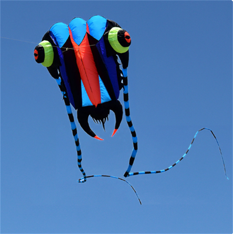 7sqm Big Trilobite Kite Pilot Lifter Line Laundry Soft Inflatable Show Kite for Kite Festival 30D Ripstop Nylon with Bag