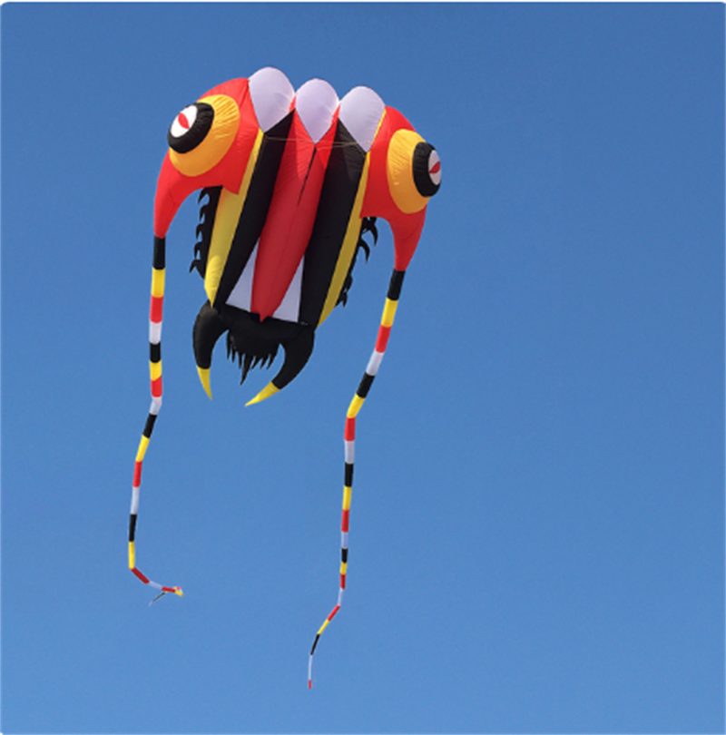7sqm Big Trilobite Kite Pilot Lifter Line Laundry Soft Inflatable Show Kite for Kite Festival 30D Ripstop Nylon with Bag