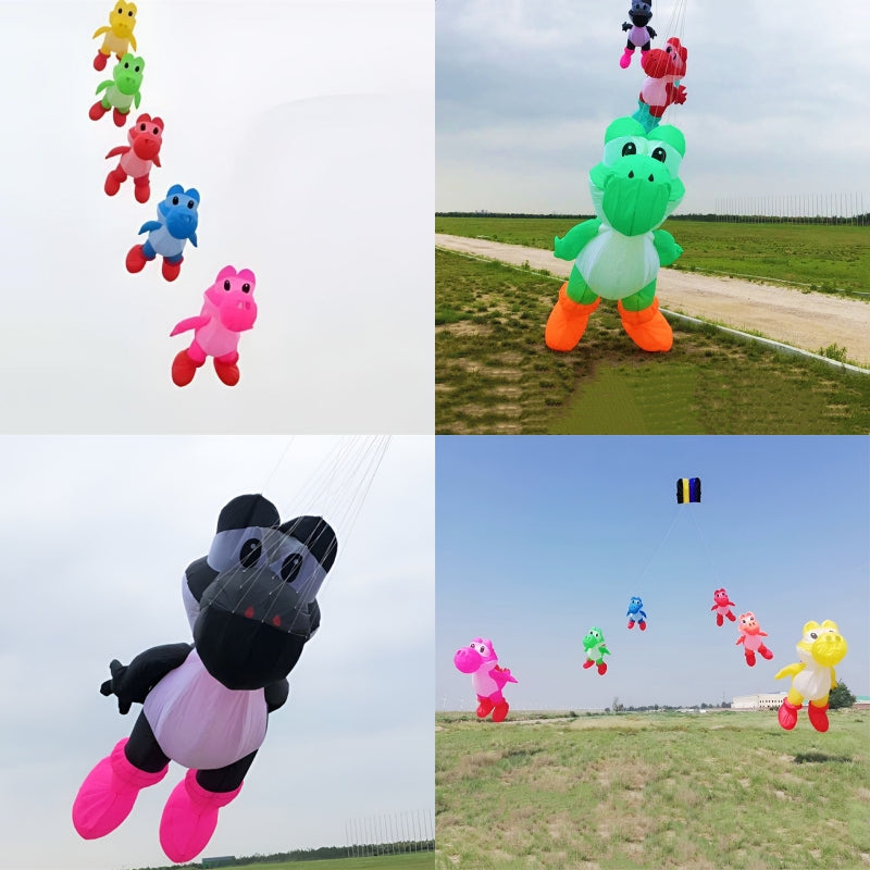 Free shipping 3m Dragon Kite Pendant Nylon kites Soft kites flying Inflatable Show Kite Line Laundry Outdoor Fun Toys for adults