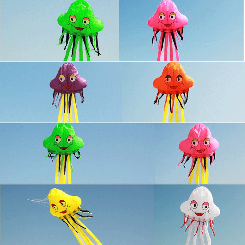 free shipping jellyfish kite flying outdoor toys adults kite reel cerf volant soft kite pendant show inflatable kites parachute