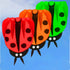 free shipping fish kite flying ladybug kite animated kites for kids inflatable kite fabric ripstop nylon primaris wind indicator