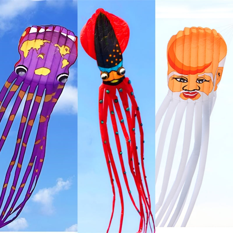 free shipping 28m Capricorn octopus kite flying soft kite weifang kite factory walk in sky parachute kites ikite snake air