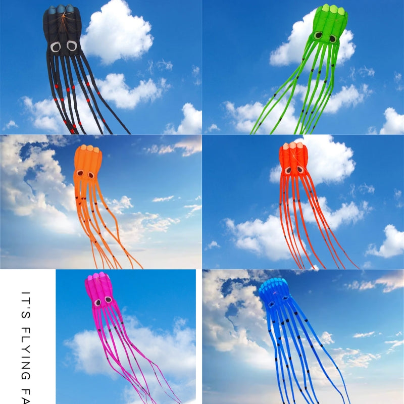Free shipping Weifang soft tube 8 meters 12 meters octopus adult high-grade large kite octopus anti-gale boneless three-dimensional