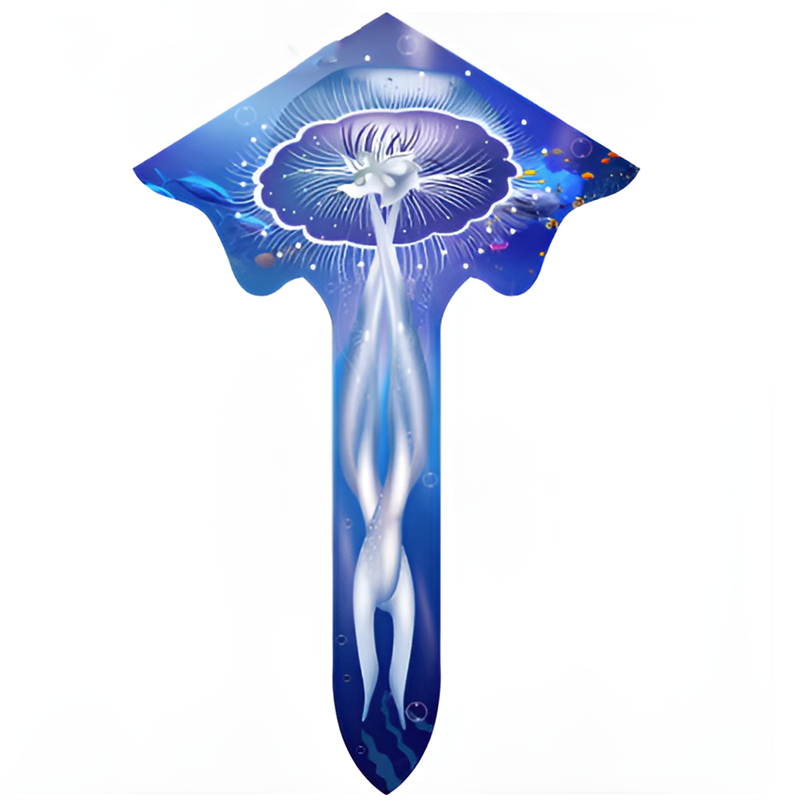 Free shipping 2023 new Weifang advanced jellyfish size kite children breeze easy to fly handheld line roulette adult special