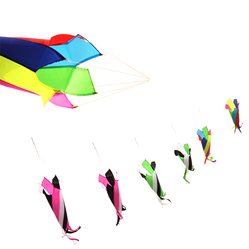 free shipping large kite windsocks flying nylon kites for kids string line delta kite pendant outdoor fun toys parafoil kites