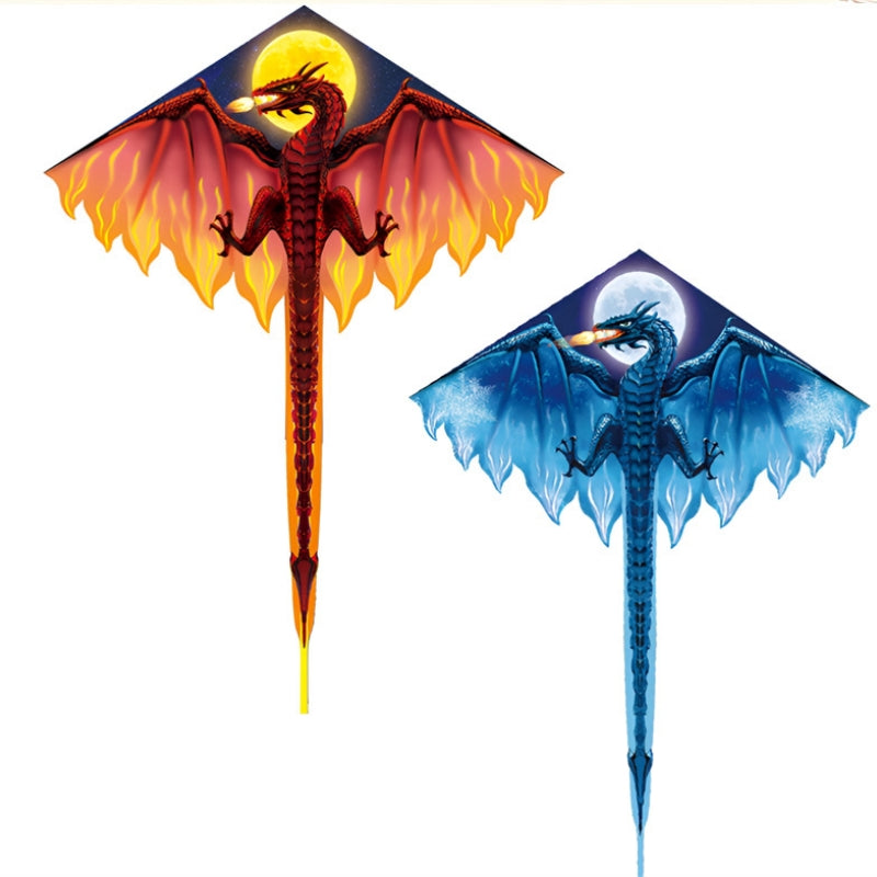 free shipping new flame dragon kite breeze easy to fly children's kite net red kite wheel adult beginner's kite