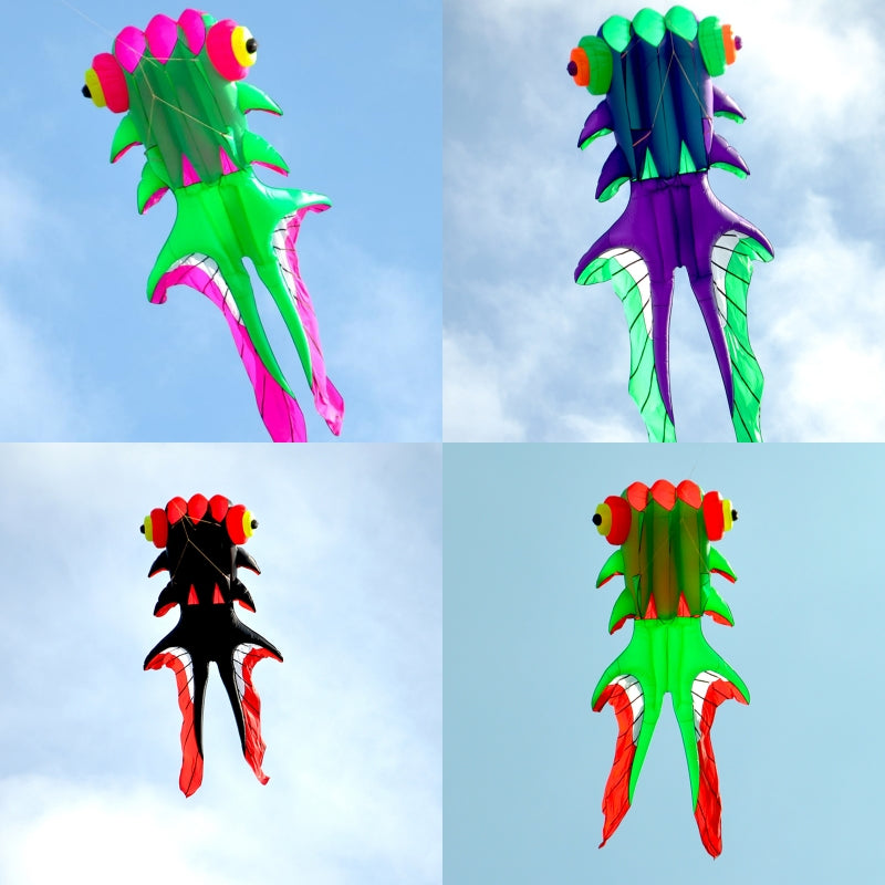 free shipping 8m fish kites flying professional kites reel large kite for adults kite windsocks real parachute outdoor toys kids