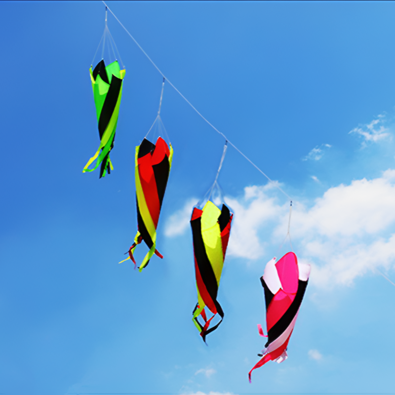free shipping giant kites windsocks rainbow high tails weifang kites pendant kites accessories sports entertainment rabiolas