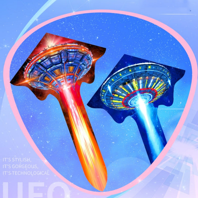 Free shipping 2023 new Weifang flying saucer boat large and small kites for children breeze easy to fly handheld line roulette adult special