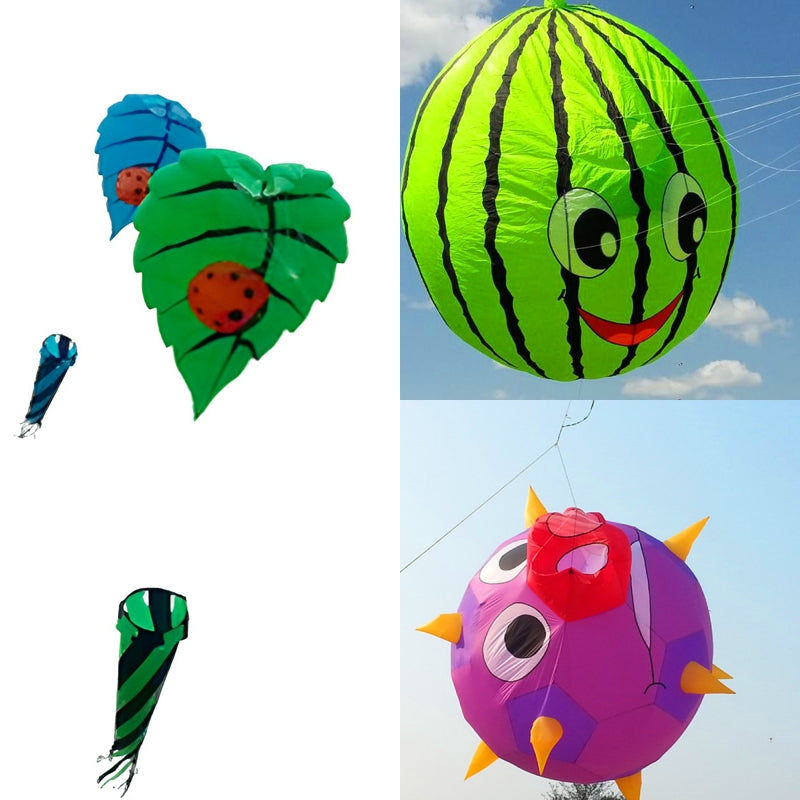 free shipping large leaves kite flying outdoor soft kite nylon fabric pendant windsock kite factory watermelon kite adults kites