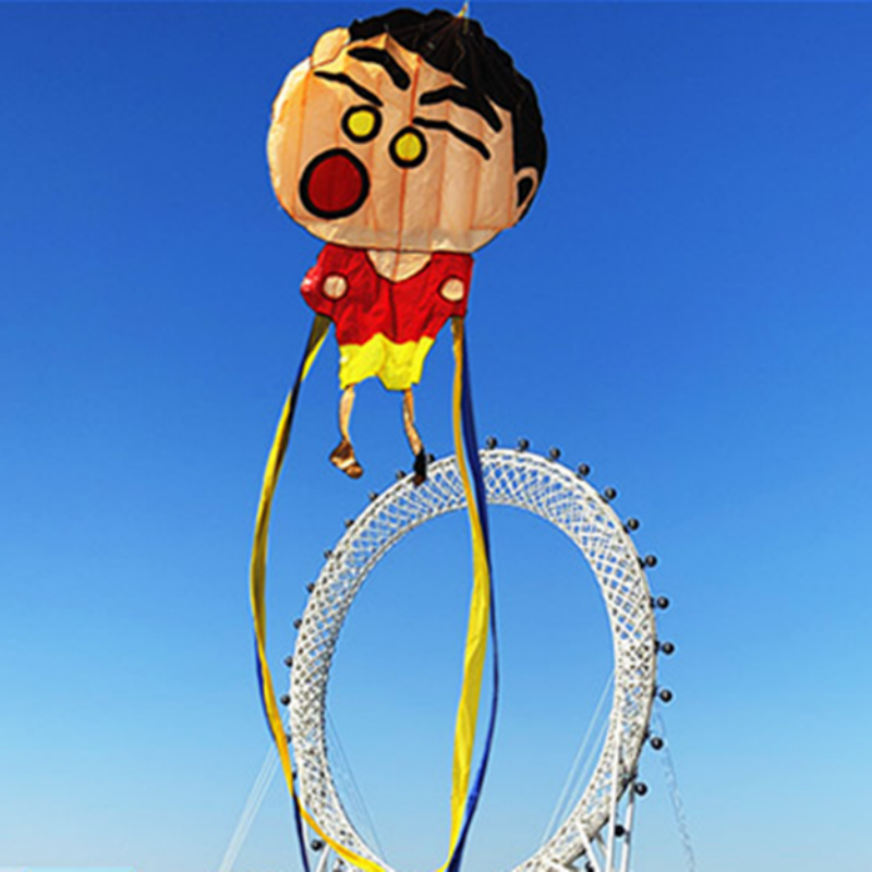 Free shipping giant soft kites flying children kites toys with handle line nylon kites factory children's comet bolator fishing