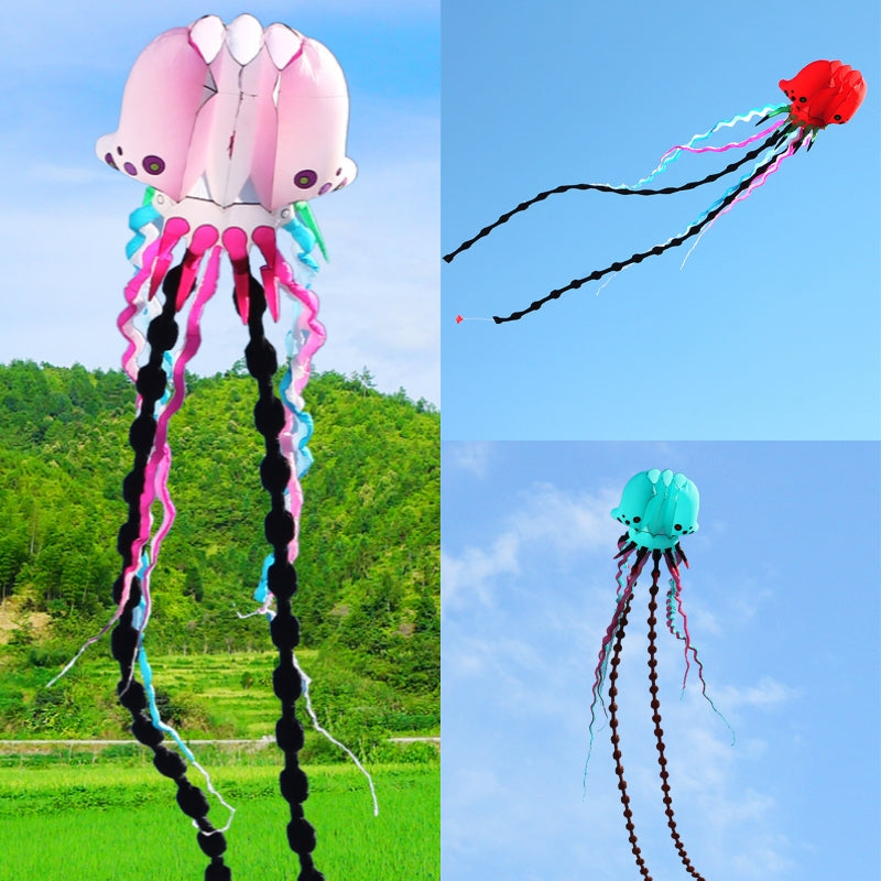 Free shipping New large soft kite monk cap jellyfish kite horse old four high-grade professional umbrella cloth adults special easy to fly