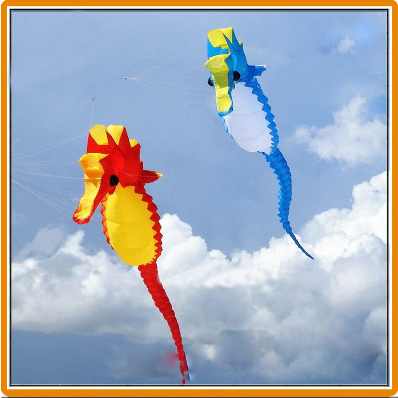 free shipping seahorse kites for adults soft kite string flying outdoor toys power infaltable kites pendant kitesurf factory
