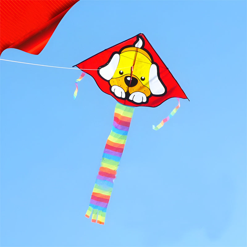 free shipping dog kite flying toys for children kites nylon fabric kids reel winder kite surfing delta kite outdoor sports beach