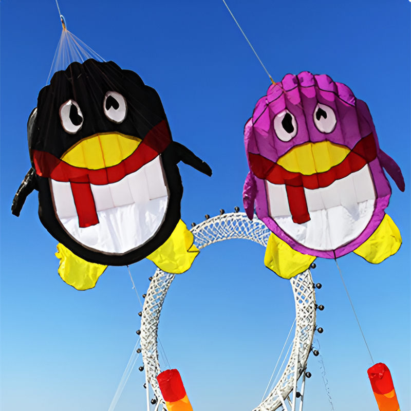 free shipping penguin kites flying toys for children kites new cartoon kites factory inflatable kite windsurf sail dragon wind