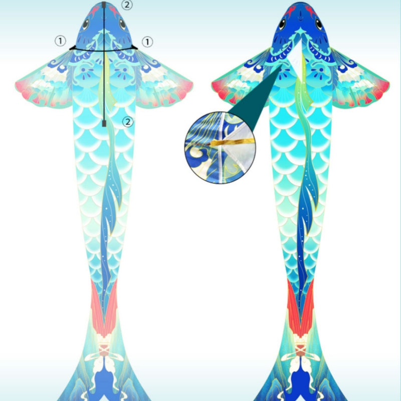 Free shipping Yunyan koi kite adults special children breeze easy to fly adult large senior net red 2023 new Weifang