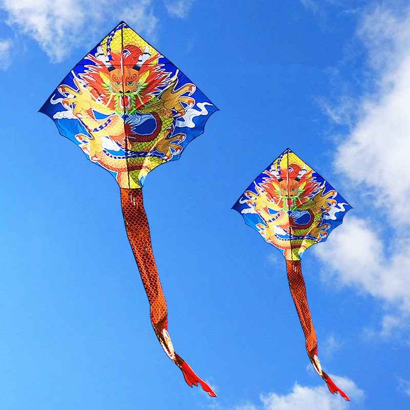 free shipping dragon kite outdoor children kite flying toys for kids nylon kite parachute weifang traditional kite factory pro