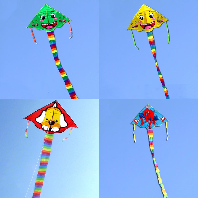 free shipping children kite flying outdoor toys for kids kites factory ripstop nylon kites smiling face kite dog kite cartoon
