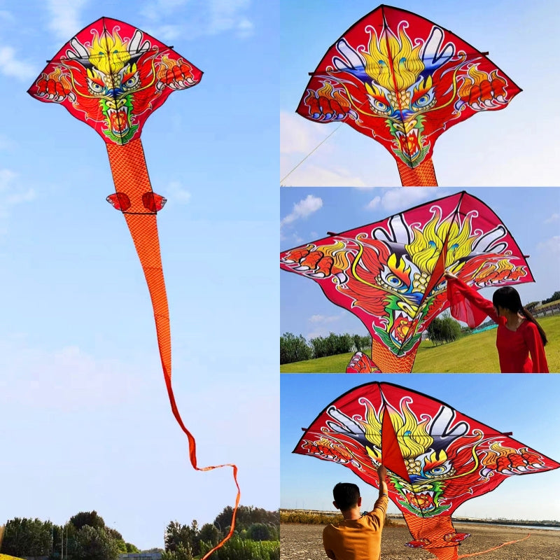 free shipping 100m chinese dragon kite flying handle line large kite snake kites for kids cometas paragliding windsurf