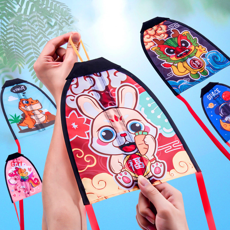 Free Shipping 10p Ejector toys outdoor toys flying kites for children kites string line fun toys flying kite rip stop for kite