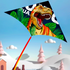 Free shipping 2023 new Weifang net red Tyrannosaurus Rex velociraptor size kite children breeze easy to fly handheld roulette adult special