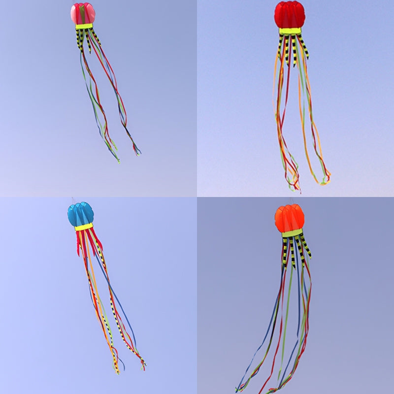 free shipping 8m jellyfish kites flying toys for kids kites line outdoor sports beach kites reel weifang kites factory ikite koi