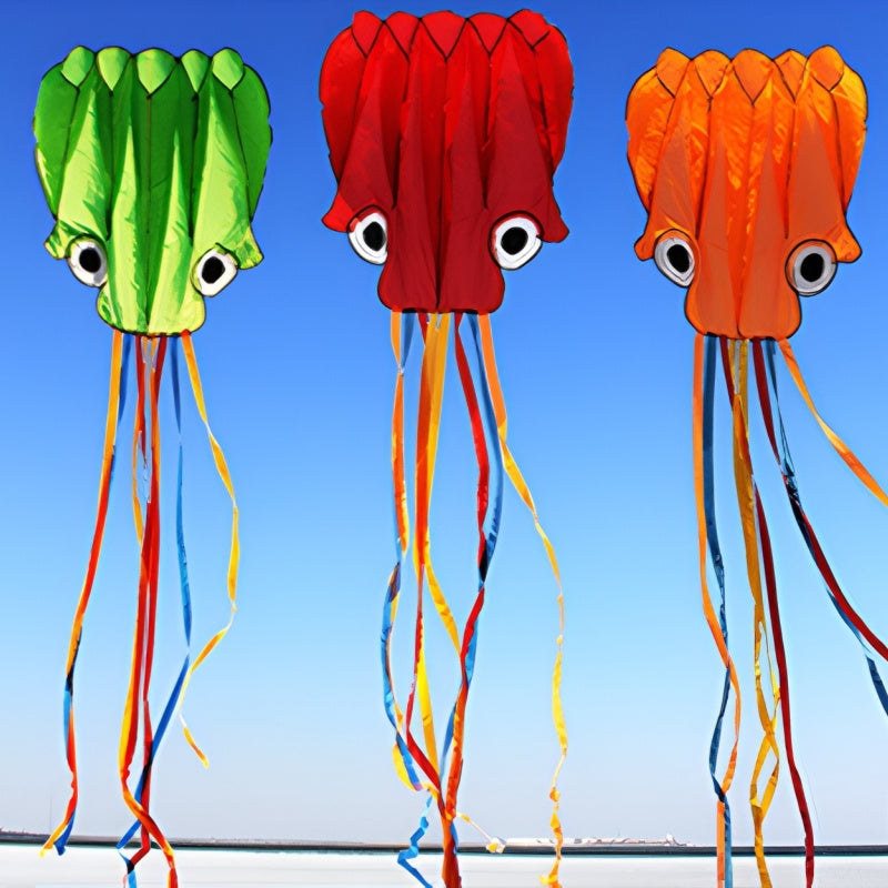 free shipping octopus kite flying soft kites toys for children kite factory walk in sky outdoor fun sports beach kites koi ikite