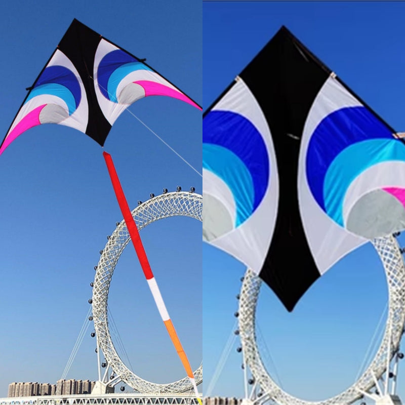 Free shipping 2023 New Weifang Sky Eye Umbrella Cloth Carbon Bar Large Adult Long Tail Good Flying Beginner Kite