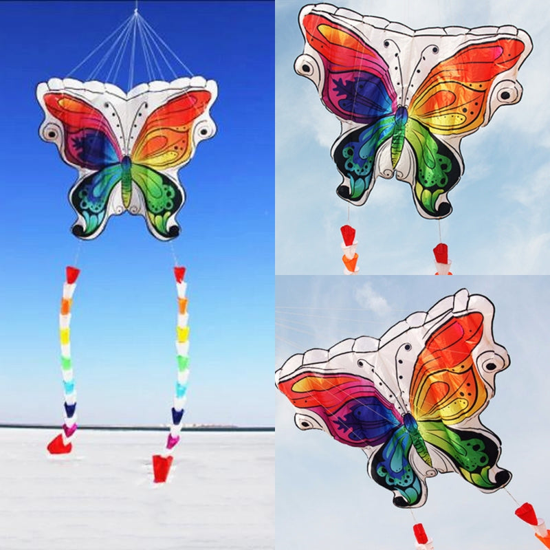 free shipping new kites flying butterfly kites nylon kites factory professional winds kites reel delta wing to fly kite handle