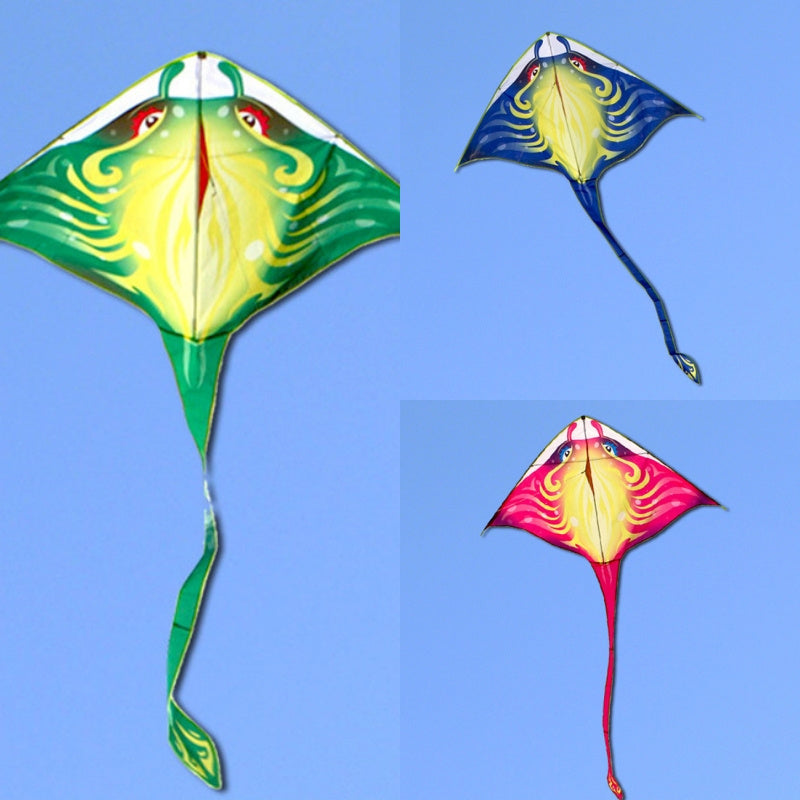 free shipping devil fish kites flying toys for children kites goldfish kites shark kite breeze kites cartoon kite nylon line koi