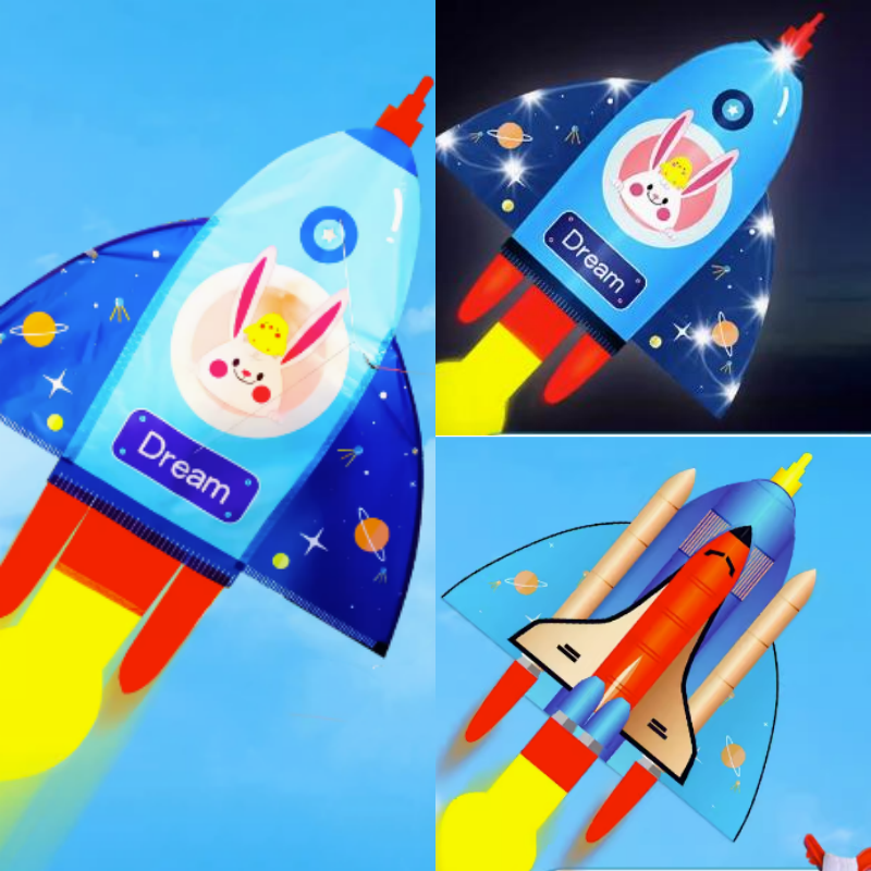 Free shipping Weifang kite children cartoon small rocket kite airplane kite adult kite 2023 new breeze easy to fly
