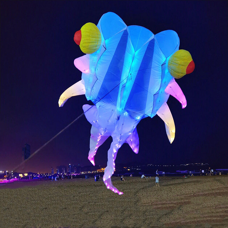 free shipping led trilobites kite for adults kite string line windsurfing papalote outdoor toys sport professional kite koi carp