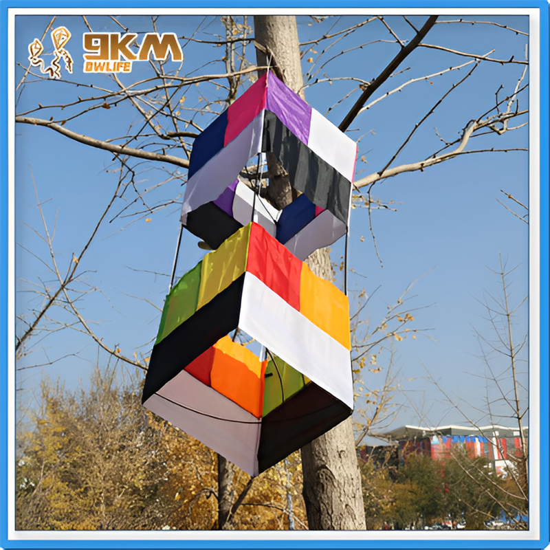 Free Shipping Traditional 3D Box Kite 85cm*30cm For Kids Easy to Fly Fun Toys Sports Outdoor Adults Beginners With Handle & 100m Line