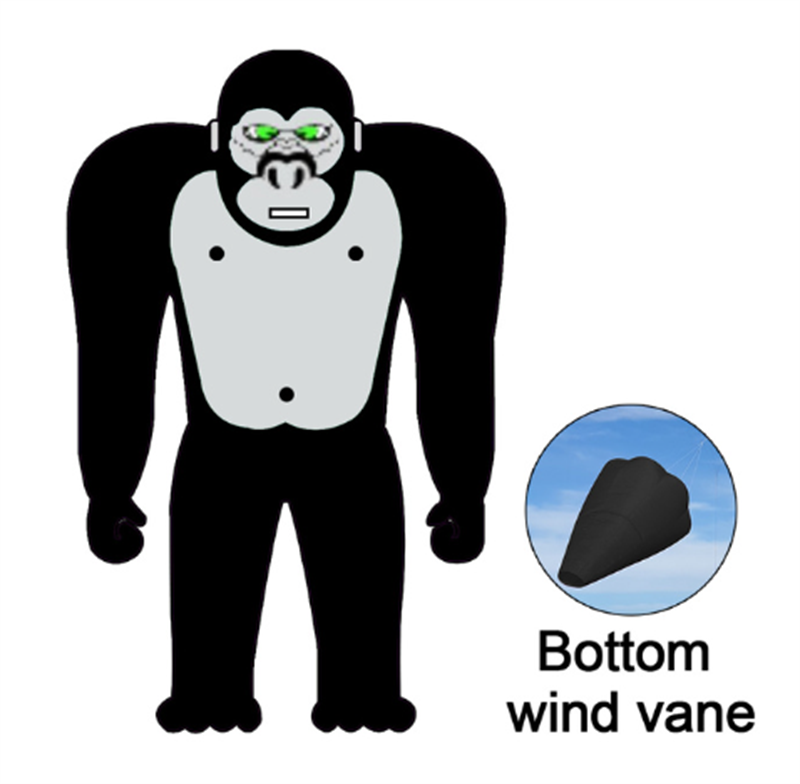 Free Shipping Giant 7m Gorilla Kite Line Laundry Soft Inflatable Outdoor Pendant Show Kite for Kite Festival 30D Ripstop Nylon with Bag