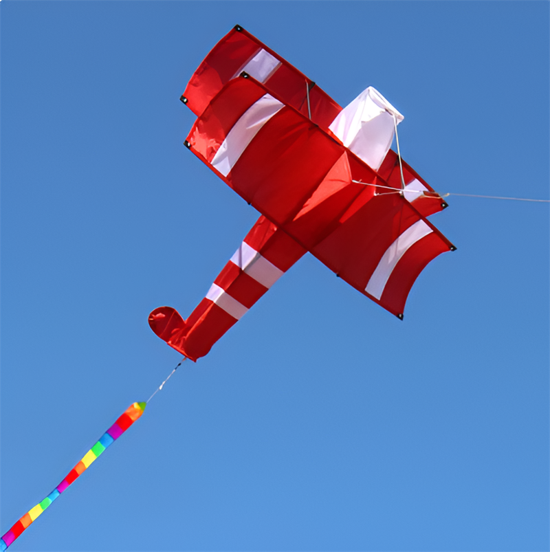 Free Shipping New High Quality 3D Single Line Red Plane Kite Sports Beach With Handle and String Easy to Fly Factory Outlet