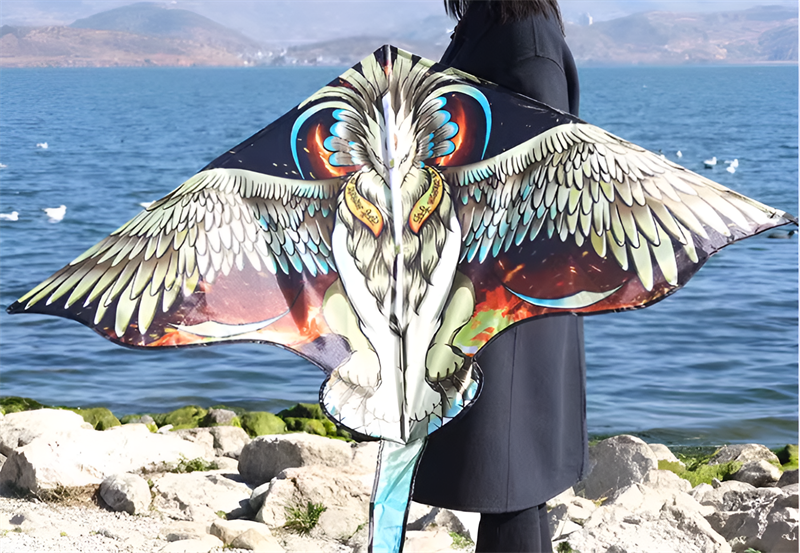 Free shipping 2023 new Weifang bird lion god beast size kite children breeze easy to fly handheld line roulette adult special