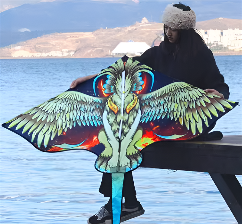 Free shipping 2023 new Weifang bird lion god beast size kite children breeze easy to fly handheld line roulette adult special
