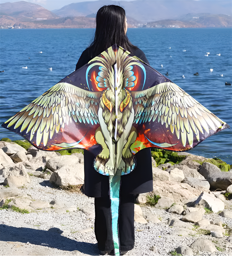 Free shipping 2023 new Weifang bird lion god beast size kite children breeze easy to fly handheld line roulette adult special
