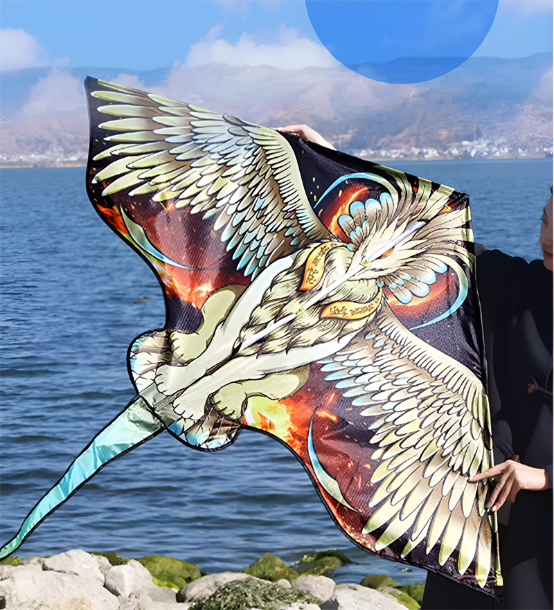 Free shipping 2023 new Weifang bird lion god beast size kite children breeze easy to fly handheld line roulette adult special