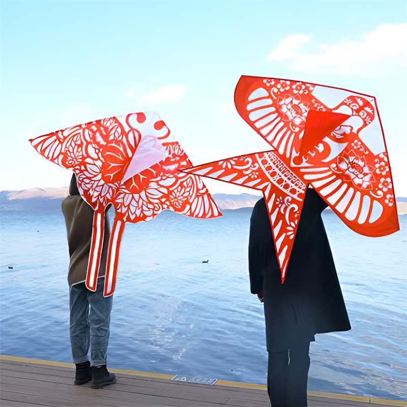 Free shipping 2023 new Weifang net red butterfly size kites for children breeze easy to fly handheld line roulette adults only