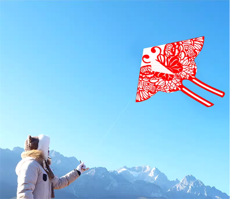 Free shipping 2023 new Weifang net red butterfly size kites for children breeze easy to fly handheld line roulette adults only