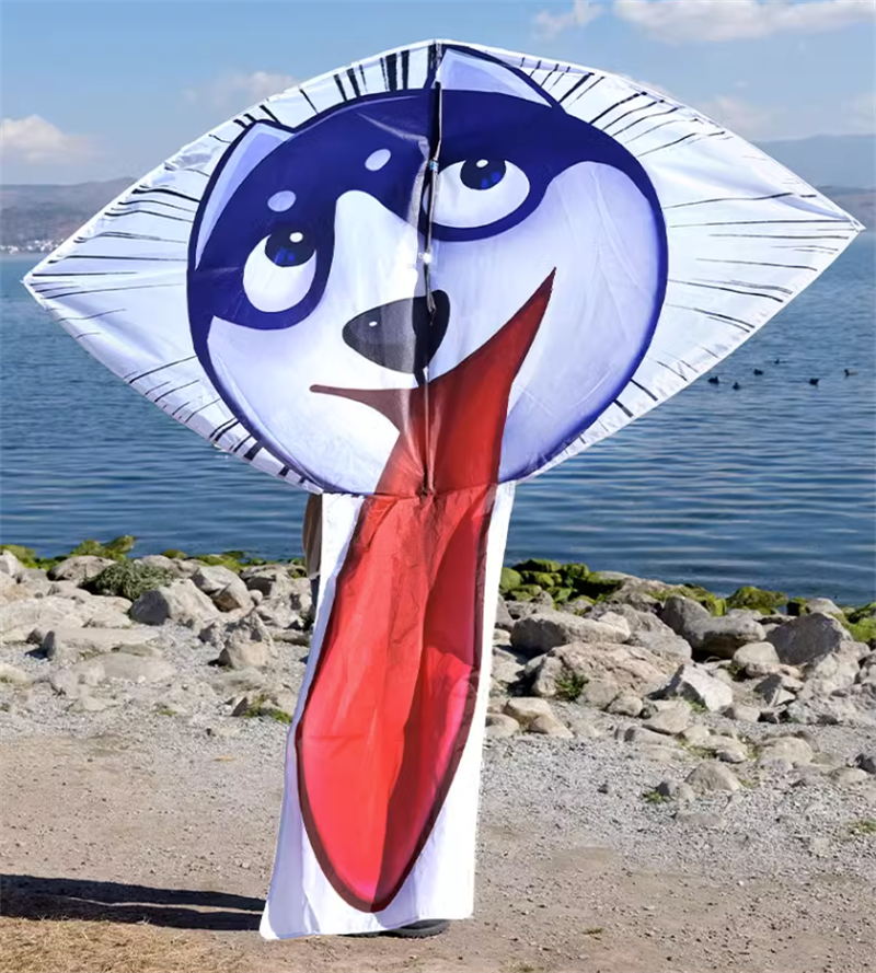 Free shipping 2023 new Weifang net red dog large and small kites for children breeze easy to fly handheld line roulette wheel for adults