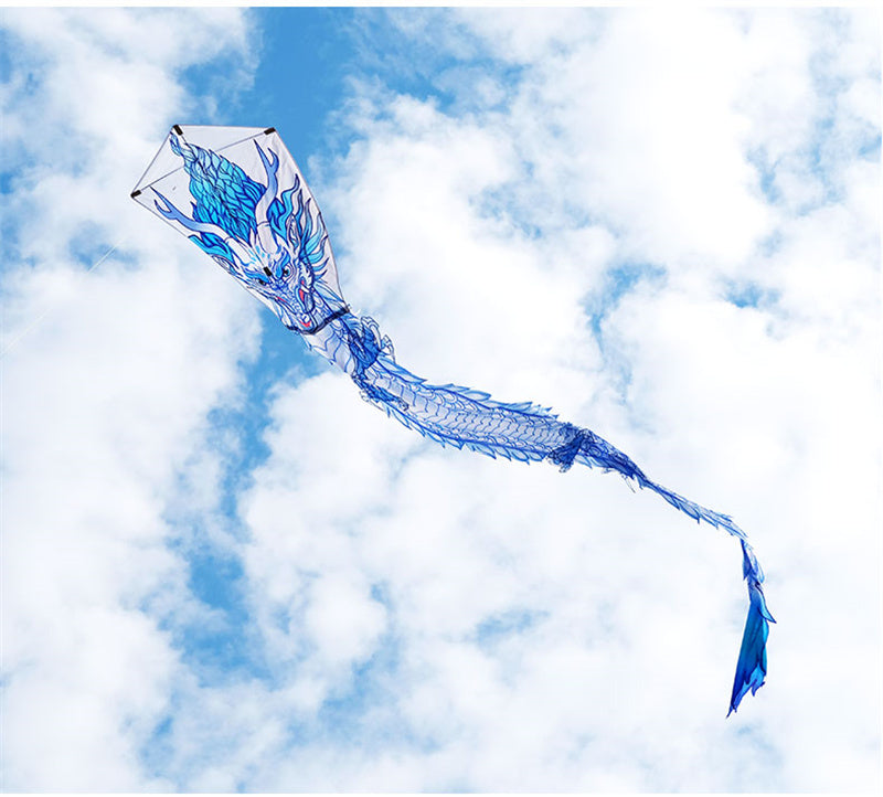 Free shipping 2023 new Weifang China Dragon large and small kites for children breeze easy to fly handheld line roulette for adults