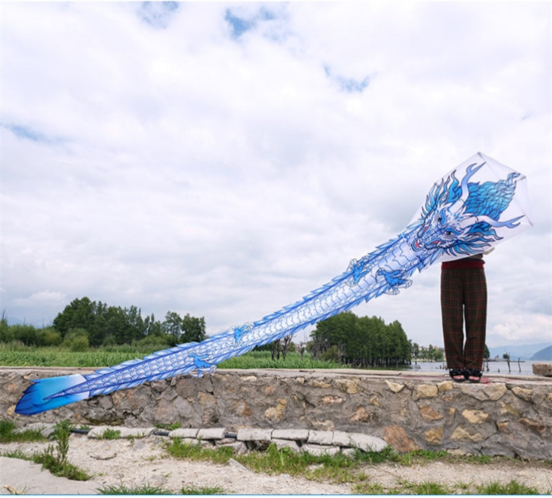 Free shipping 2023 new Weifang China Dragon large and small kites for children breeze easy to fly handheld line roulette for adults