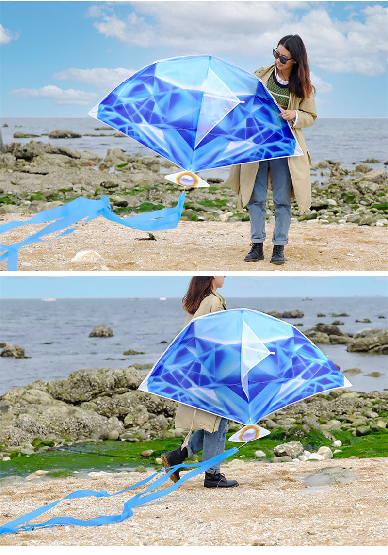 Free shipping Weifang kite 2023 new creative diamond kite children breeze easy to fly new style kite adults only