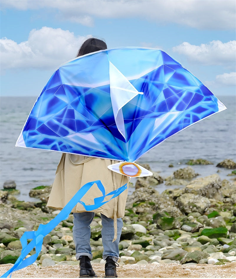 Free shipping Weifang kite 2023 new creative diamond kite children breeze easy to fly new style kite adults only