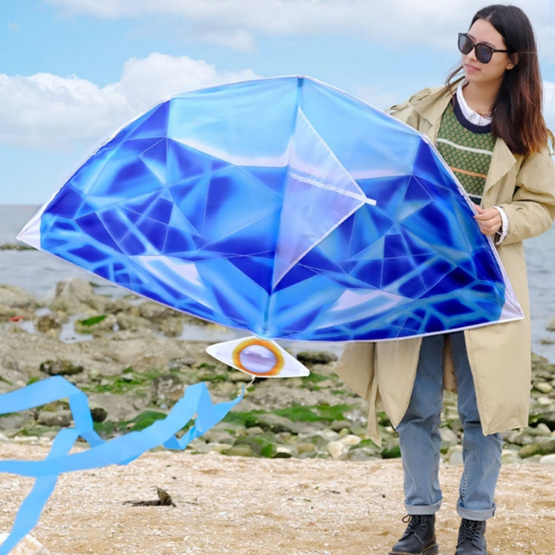 Free shipping Weifang kite 2023 new creative diamond kite children breeze easy to fly new style kite adults only