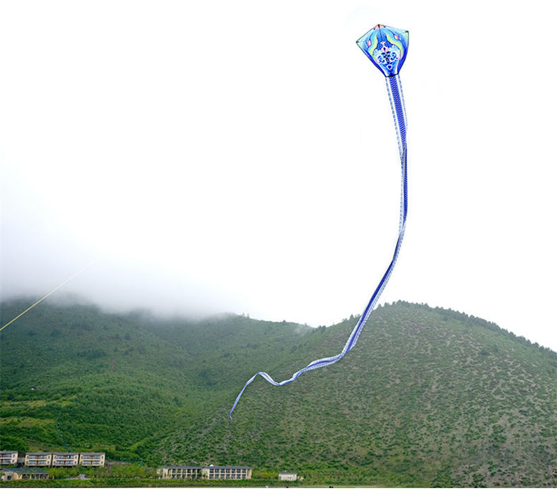 Free shipping Weifang kite 2023 new Weifang celadon snake size kite children breeze easy to fly handheld line roulette adult special