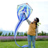 Free shipping Weifang kite 2023 new Weifang celadon snake size kite children breeze easy to fly handheld line roulette adult special